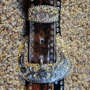 Genuine leather show belt